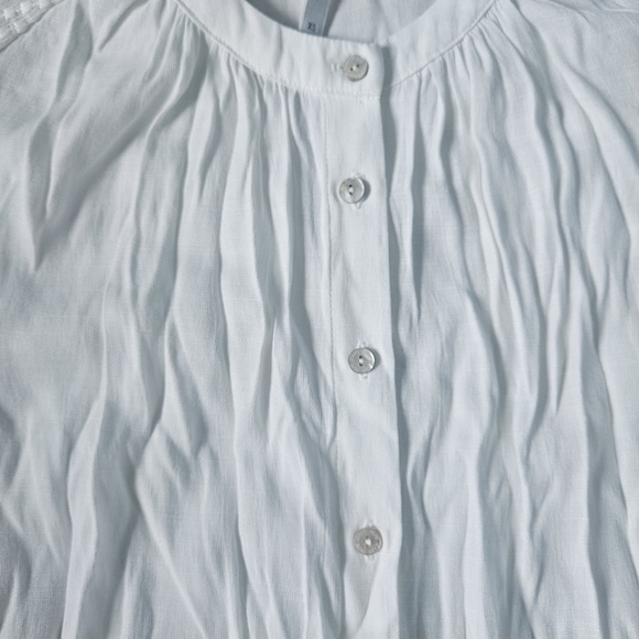 PEPE JEANS White Button Up Mesh Details Cottagecore Boho XS - Picture 7 of 11